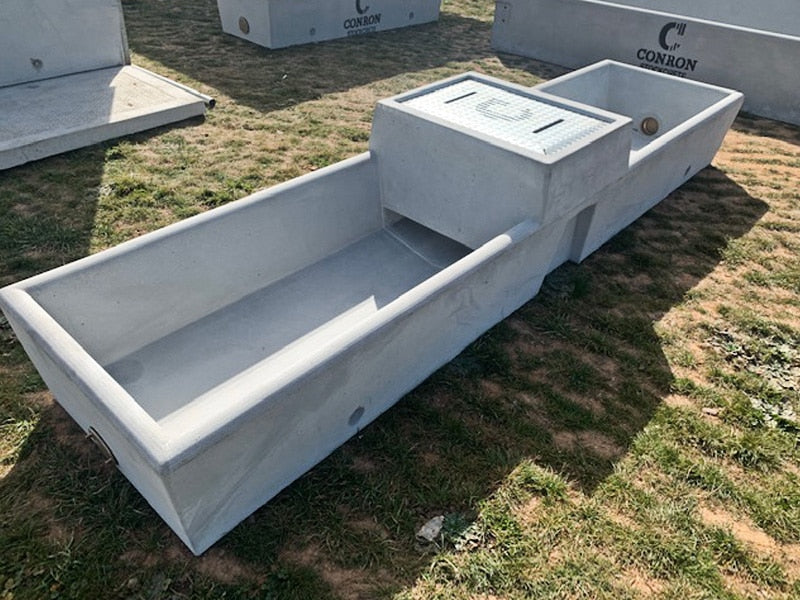 10ft Double Concrete Cattle Trough | Conron Stockcrete